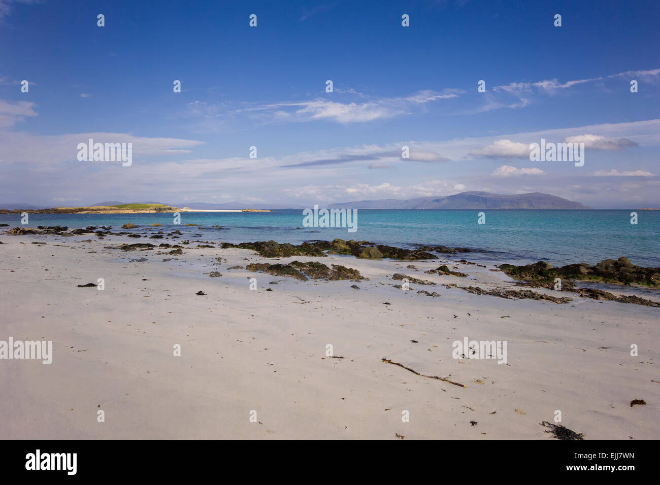white strand of the monks, iona beach at the north end Stock Photo