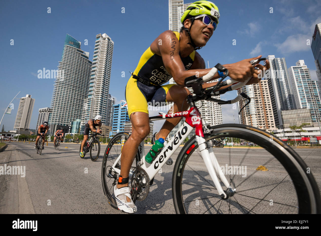 Ironman 70.3 Panama-Triathlon, 2014 Stock Photo
