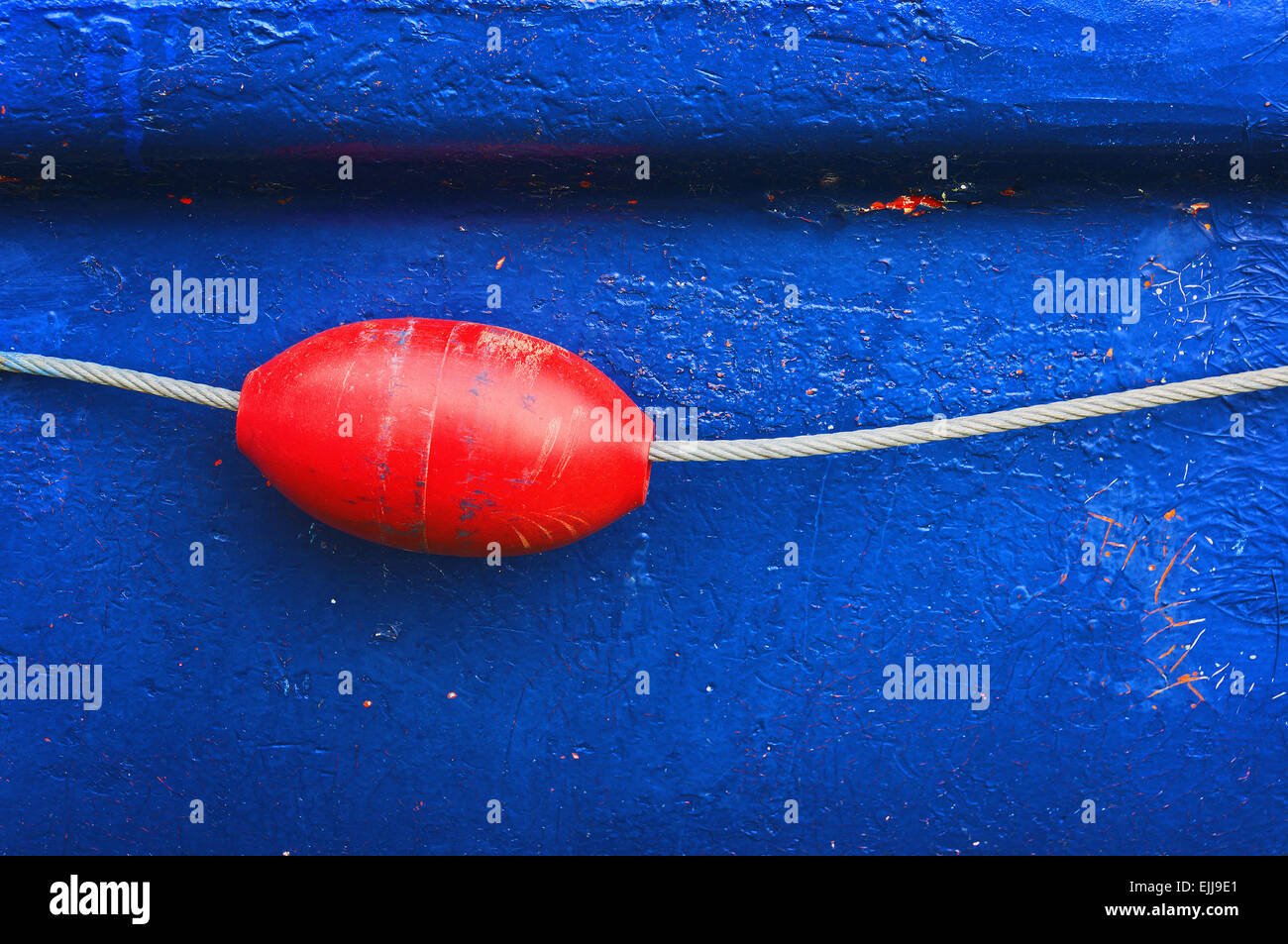 boat bumper buoys with a rope Stock Photo