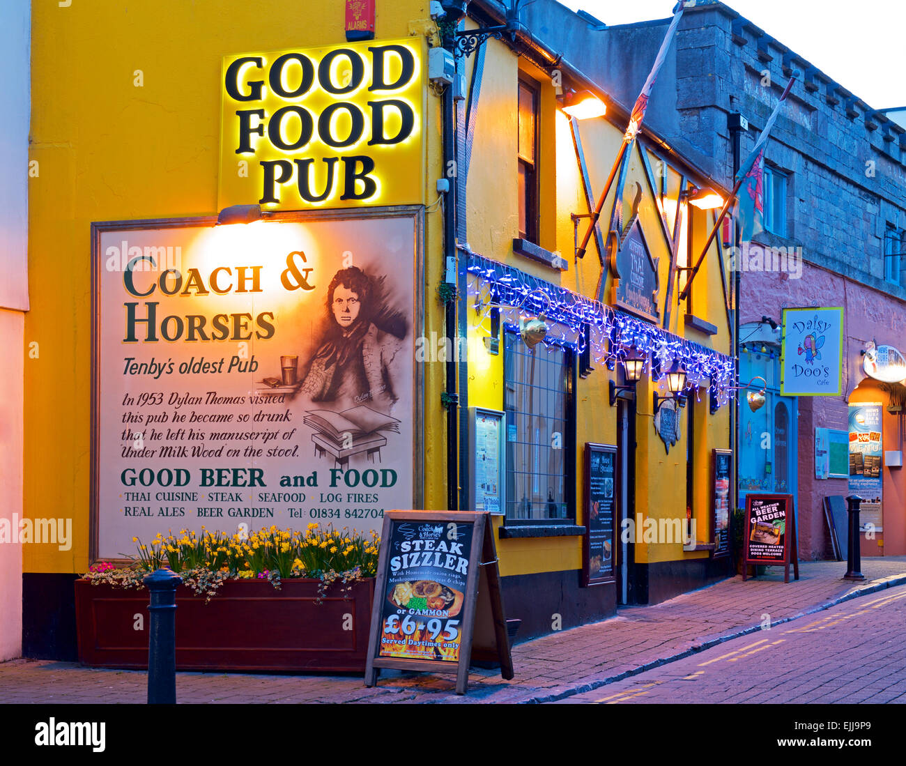 The Coach and Horses pub in Tenby, Pembrokeshire, Wales UK Stock Photo