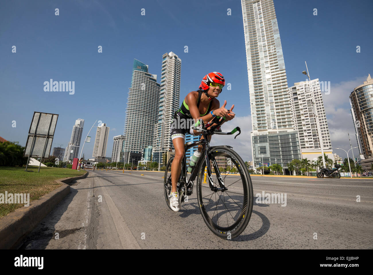 Ironman 70.3 Panama-Triathlon, 2014 Stock Photo