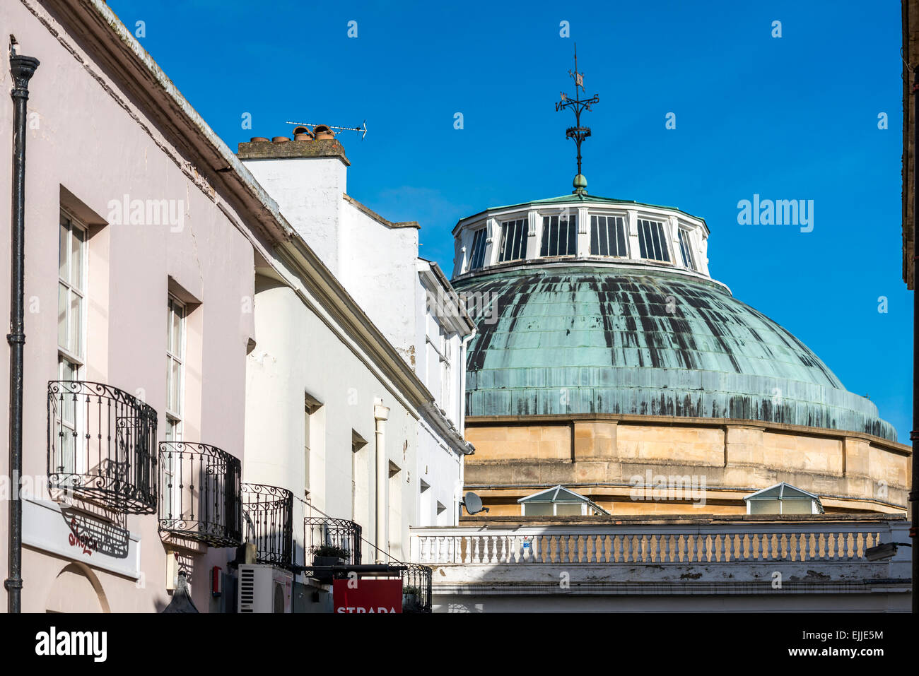 Montpellier Rotunda is a Grade I listed building in Montpellier, Cheltenham, England. Formerly a spa it is now a Lloyds Bank Stock Photo