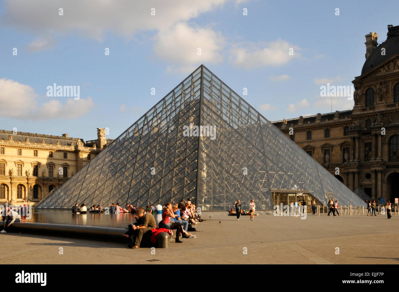 Pyramid at the Museum Louvre Paris Il de Paris France Europe Stock Photo