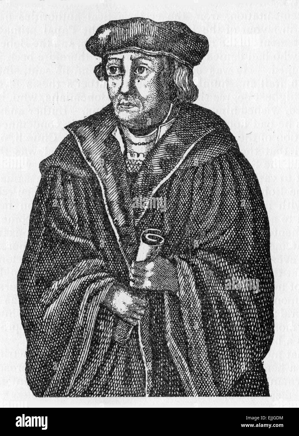 Dr. Johann Maier von Eck (1486 – 1543), a German Scholastic theologian and defender of Catholicism during the Reformation Stock Photo