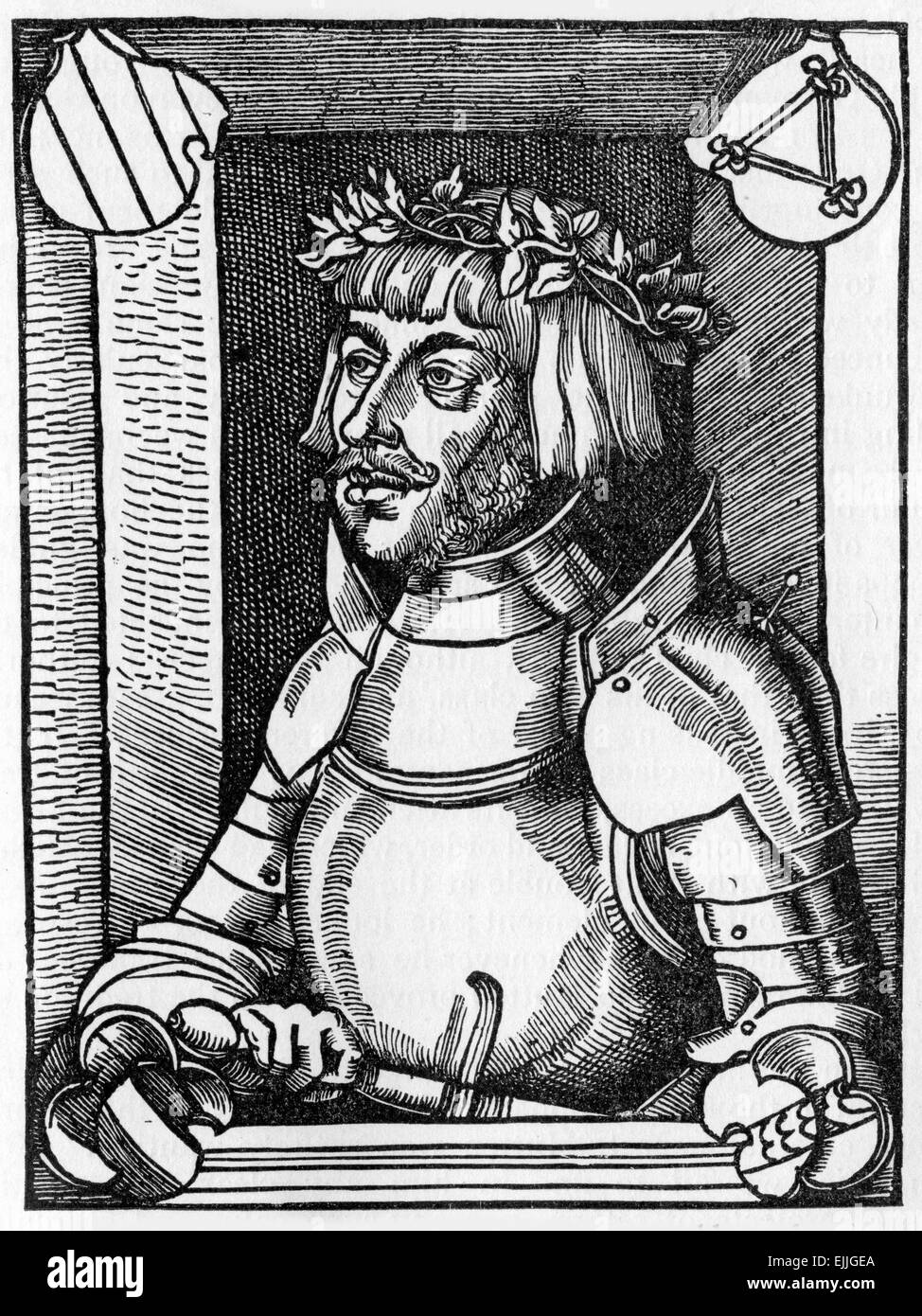 Ulrich von Hutten (21 April 1488 – 29 August 1523), was a German scholar, poet and reformer Stock Photo