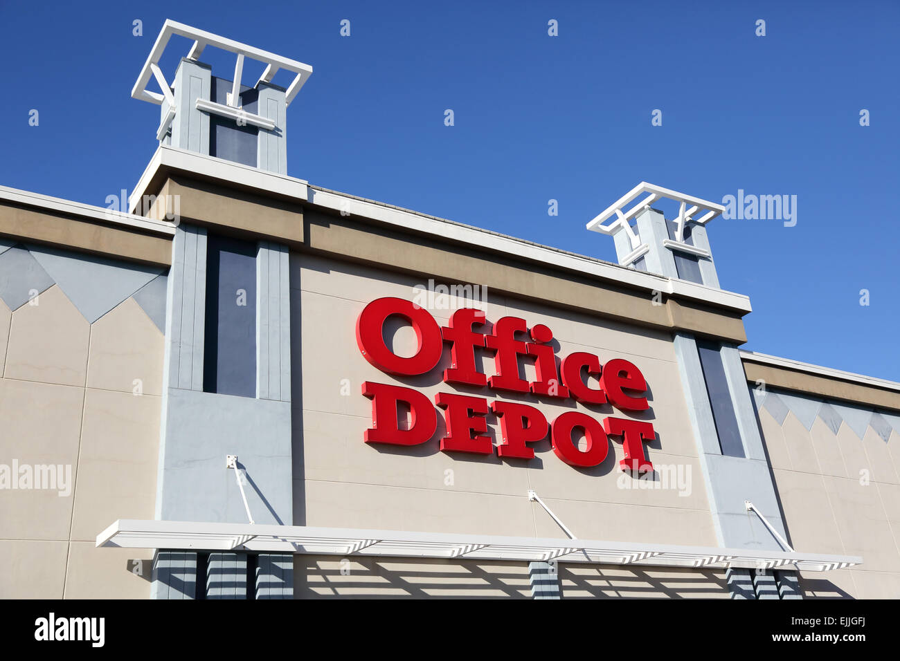 Office Depot, office supply store, store front sign, USA Stock Photo