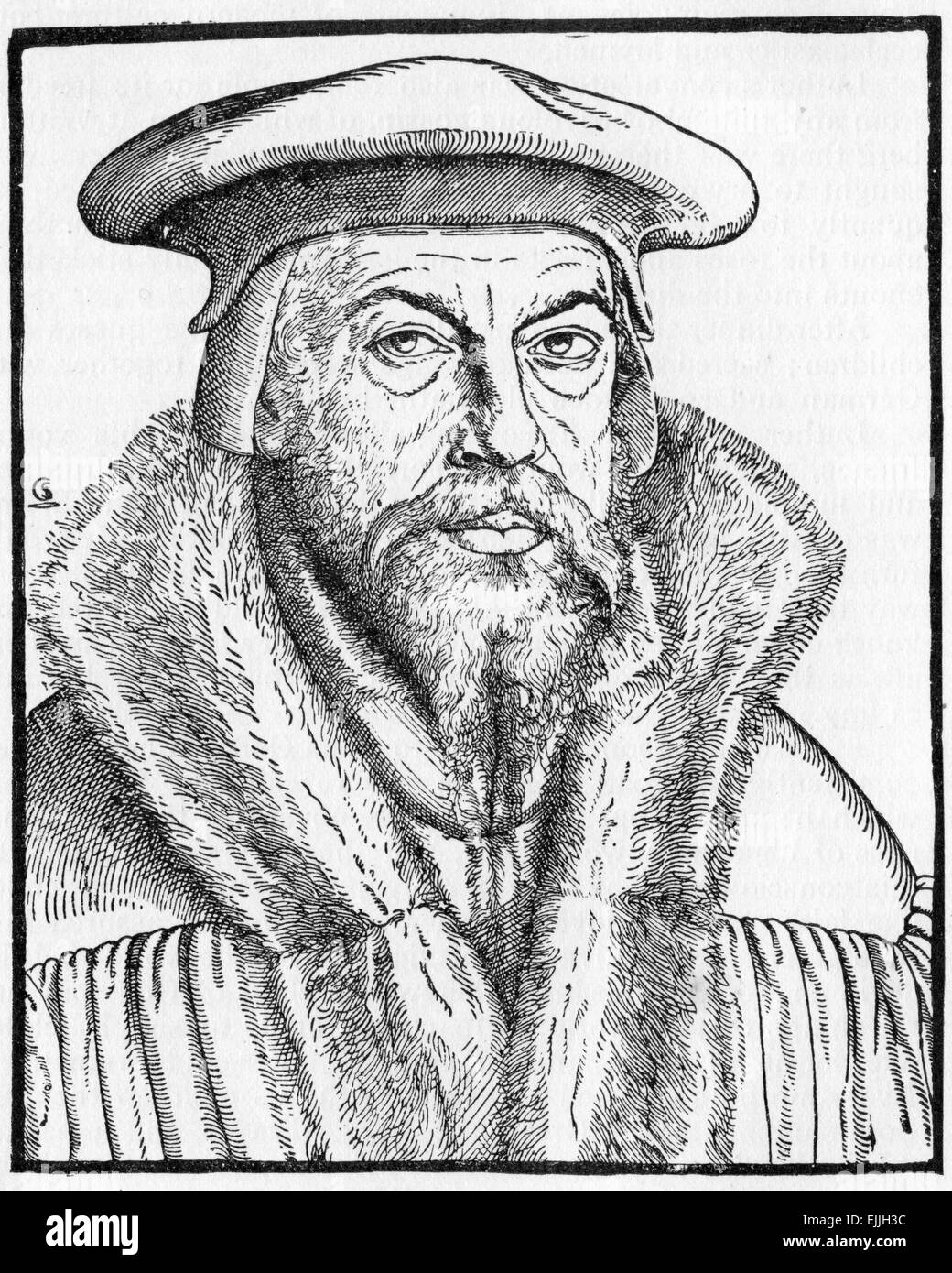Johannes Mathesius (1504 - 1565), also called Johann Mathesius or John Mathesius Stock Photo