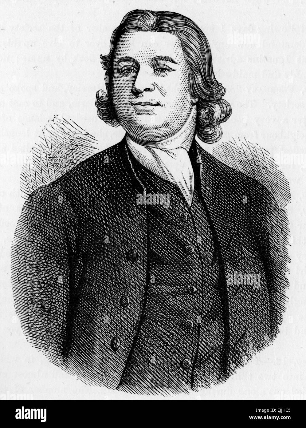 Portrait of the Methodist preacher, John Nelson, engraving from Selections from the Journal of John Wesley, 1891 Stock Photo