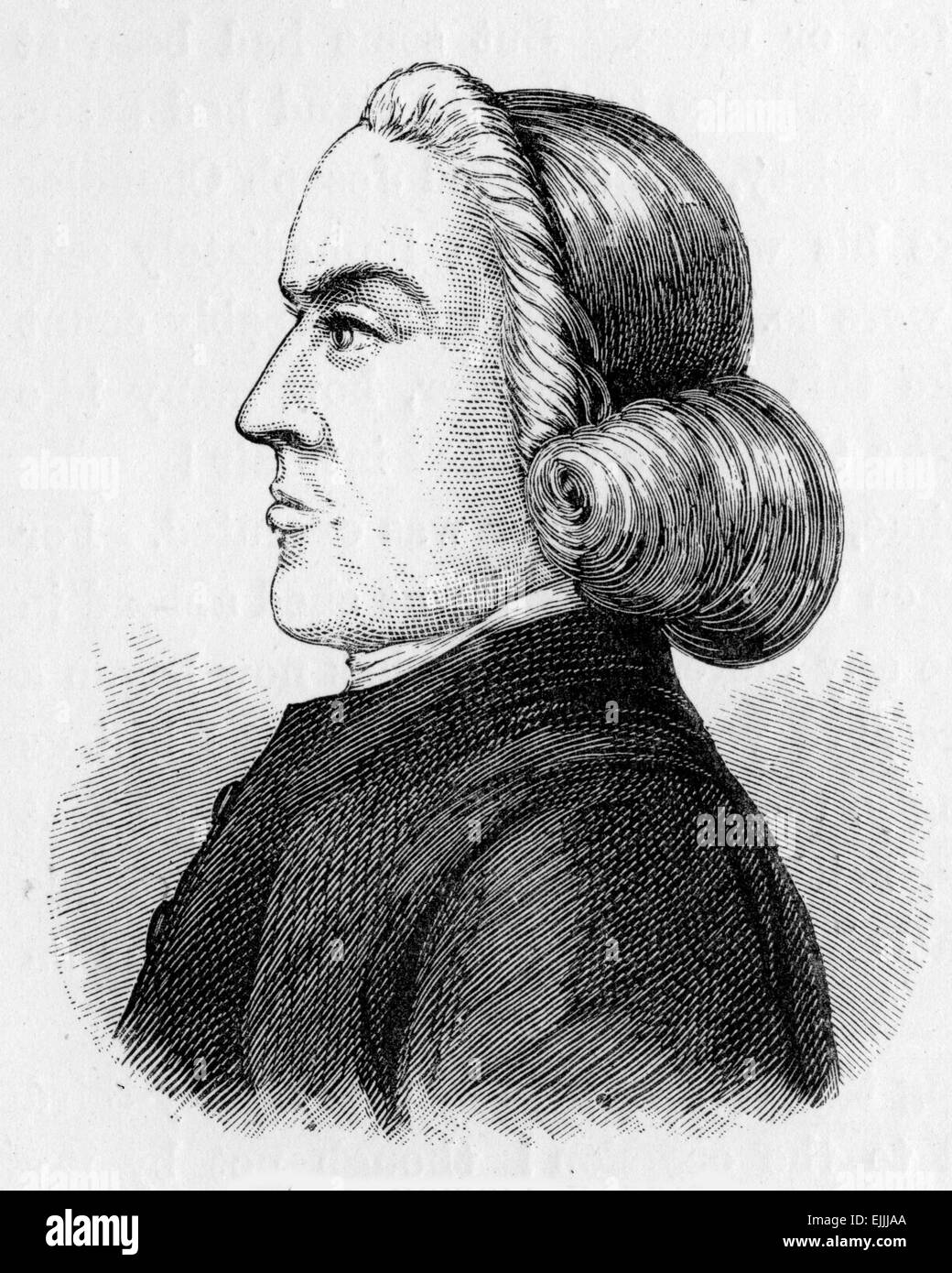 Howell Harris (1714 - 1773) (Welsh: Hywel Harris) was one of the main leaders of the Welsh Methodist revival in the 18th century Stock Photo
