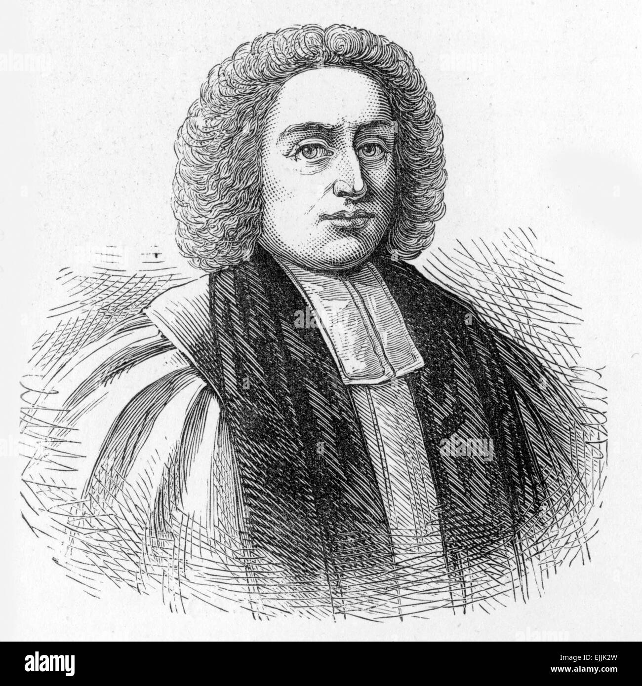 Joseph Butler (1692 - 1752)  English bishop, theologian, apologist, and philosopher Stock Photo