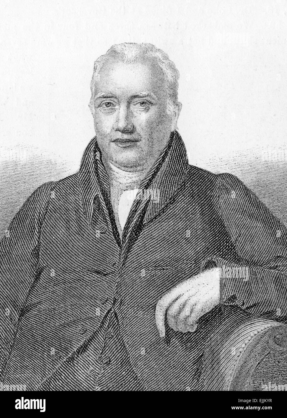 Engraving of Adam Clarke (1760 or 1762–1832) British Methodist theologian and biblical scholar Stock Photo
