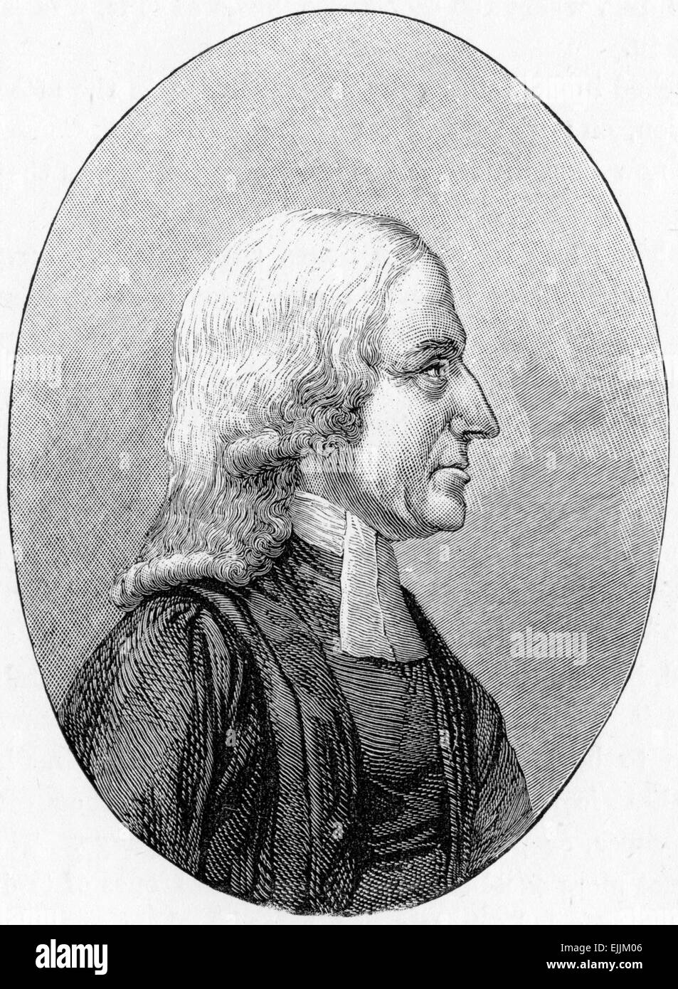 John Wesley, from a portrait in the European Magazine, engraving from Selections from the Journal of John Wesley, 1891 Stock Photo