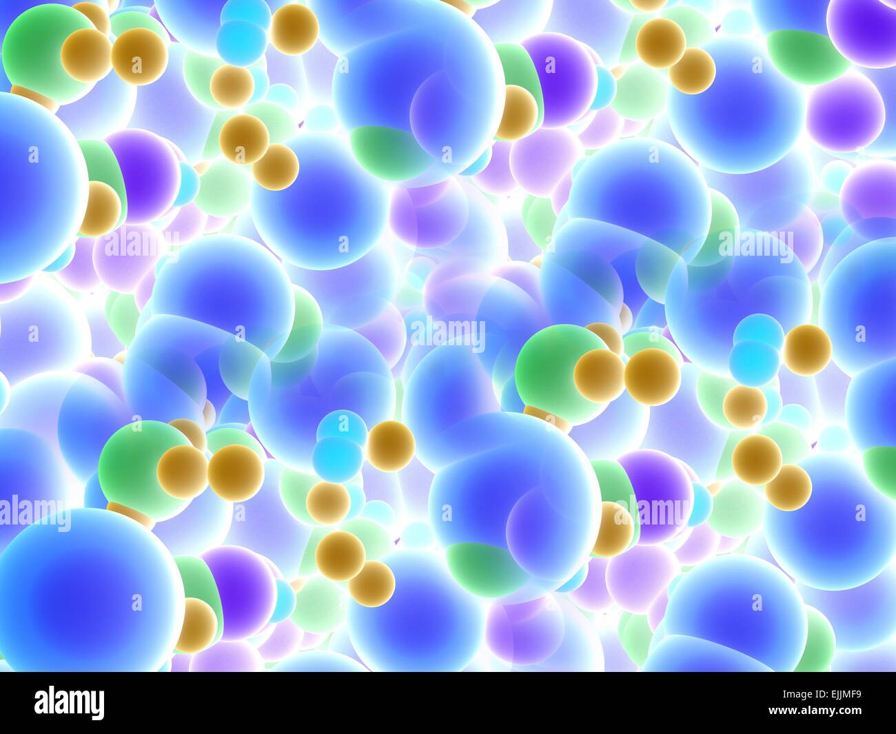 Abstract molecule, computer artwork. Stock Photo