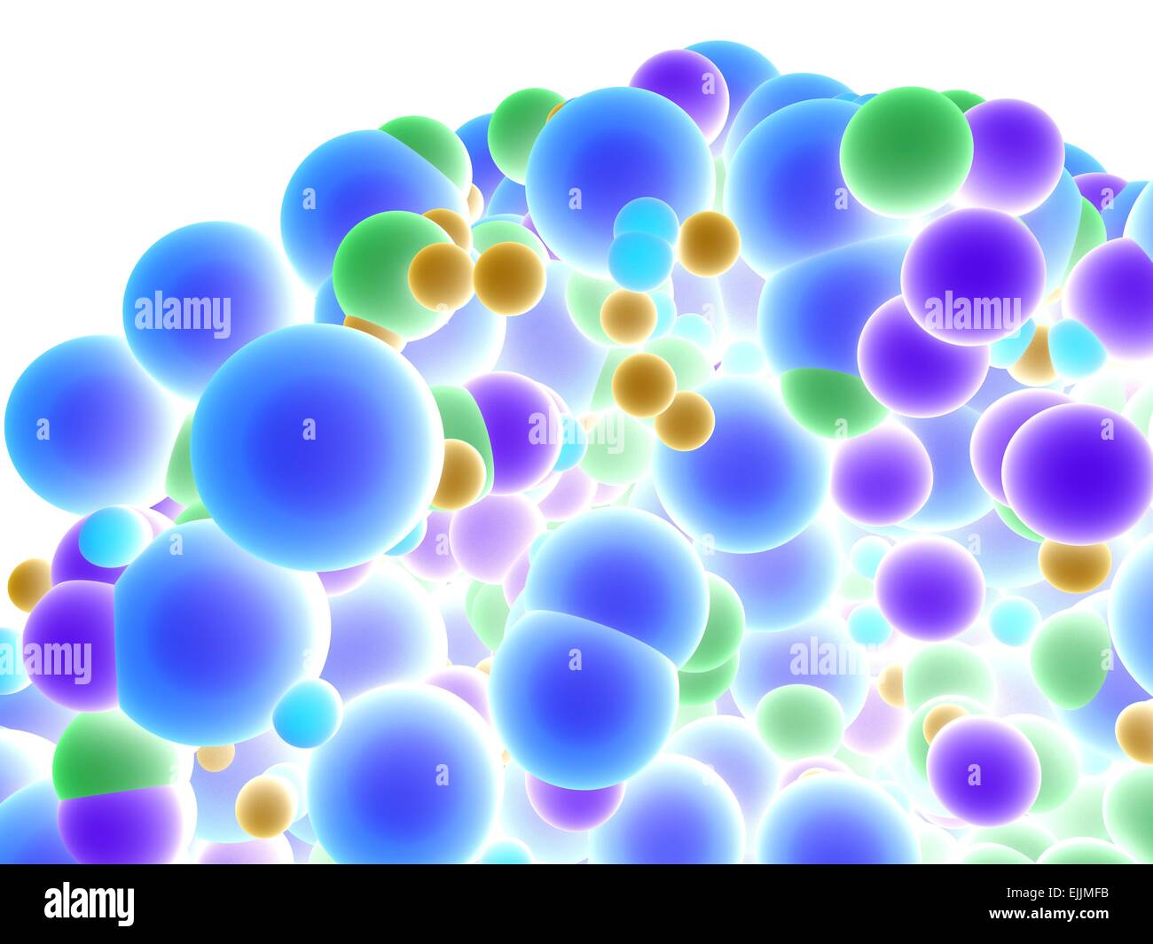 Abstract molecule, computer artwork. Stock Photo