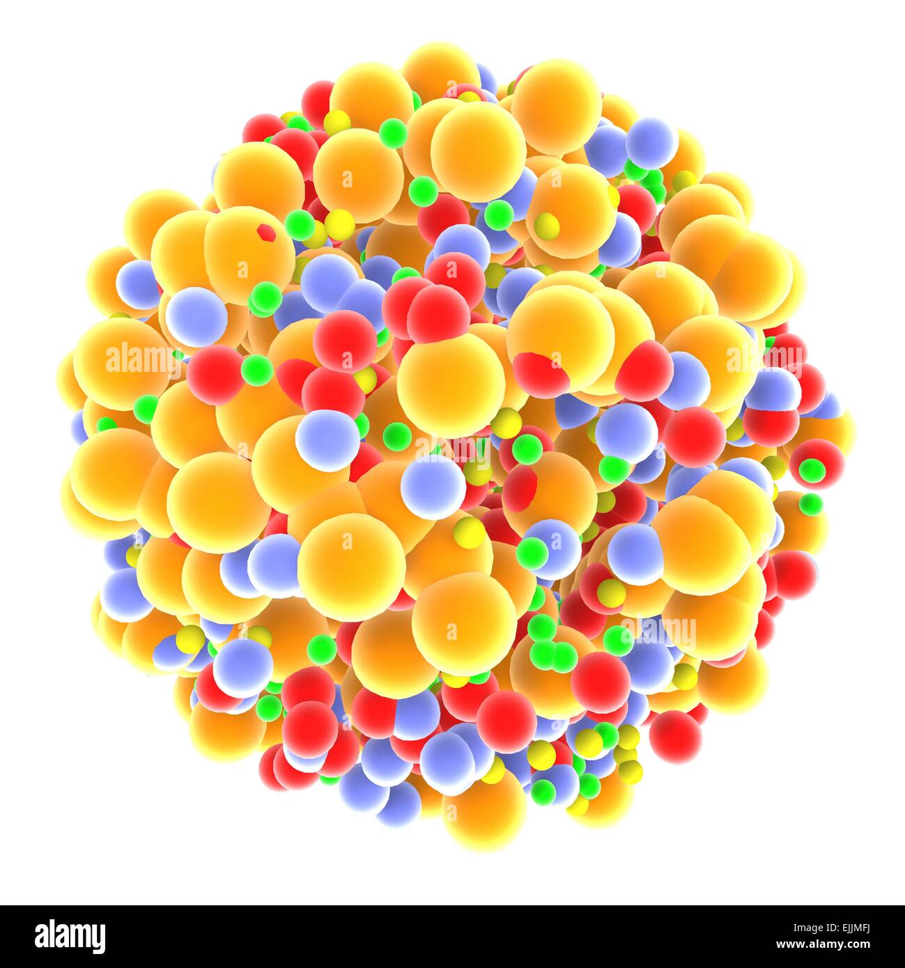 Abstract molecule, computer artwork. Stock Photo