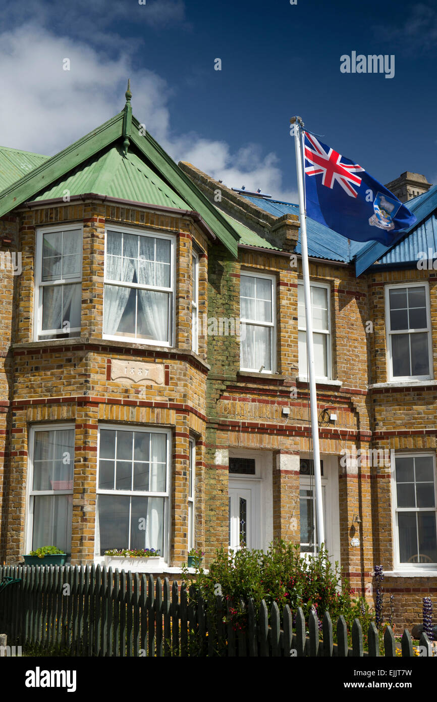 South Atlantic, Falklands, Port Stanley, Ross Road, Falklands flag