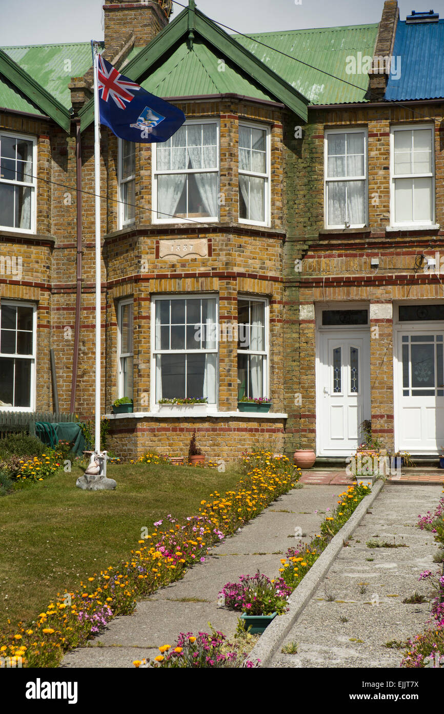 South Atlantic, Falklands, Port Stanley, Ross Road, Falklands flag