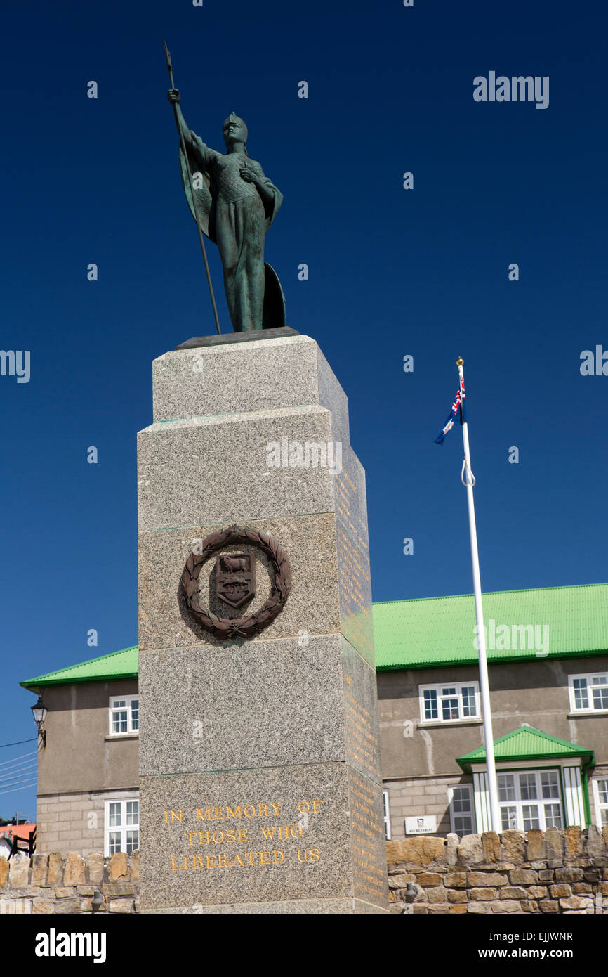 Falklands, Port Stanley, Falklands Islands, 1982 war victory memorial Stock Photo