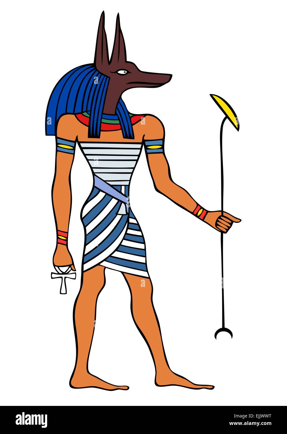 God of Ancient Egypt - Anubis - vector Stock Vector