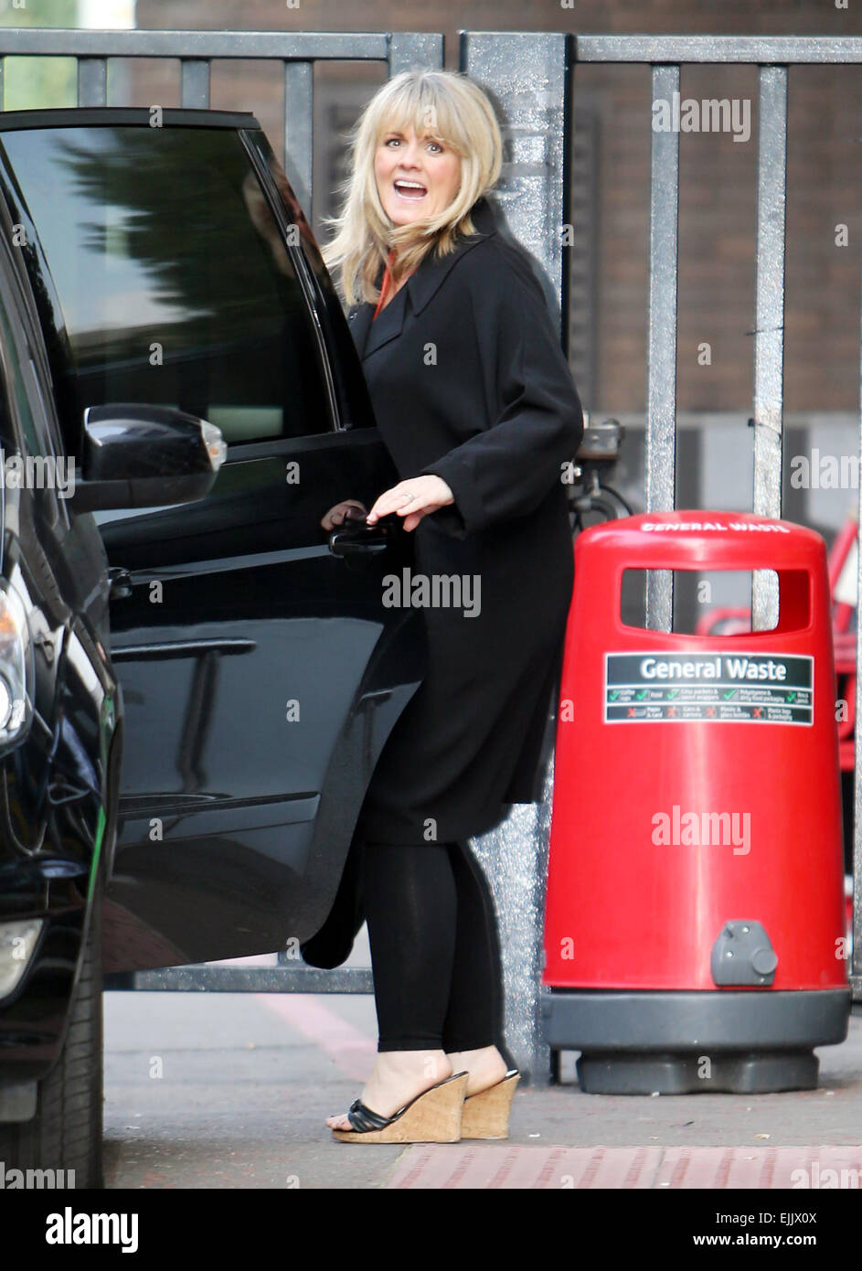 Sally Lindsay outside the ITV studios Featuring: Sally Lindsay Where: London, United Kingdom When: 23 Sep 2014 Stock Photo