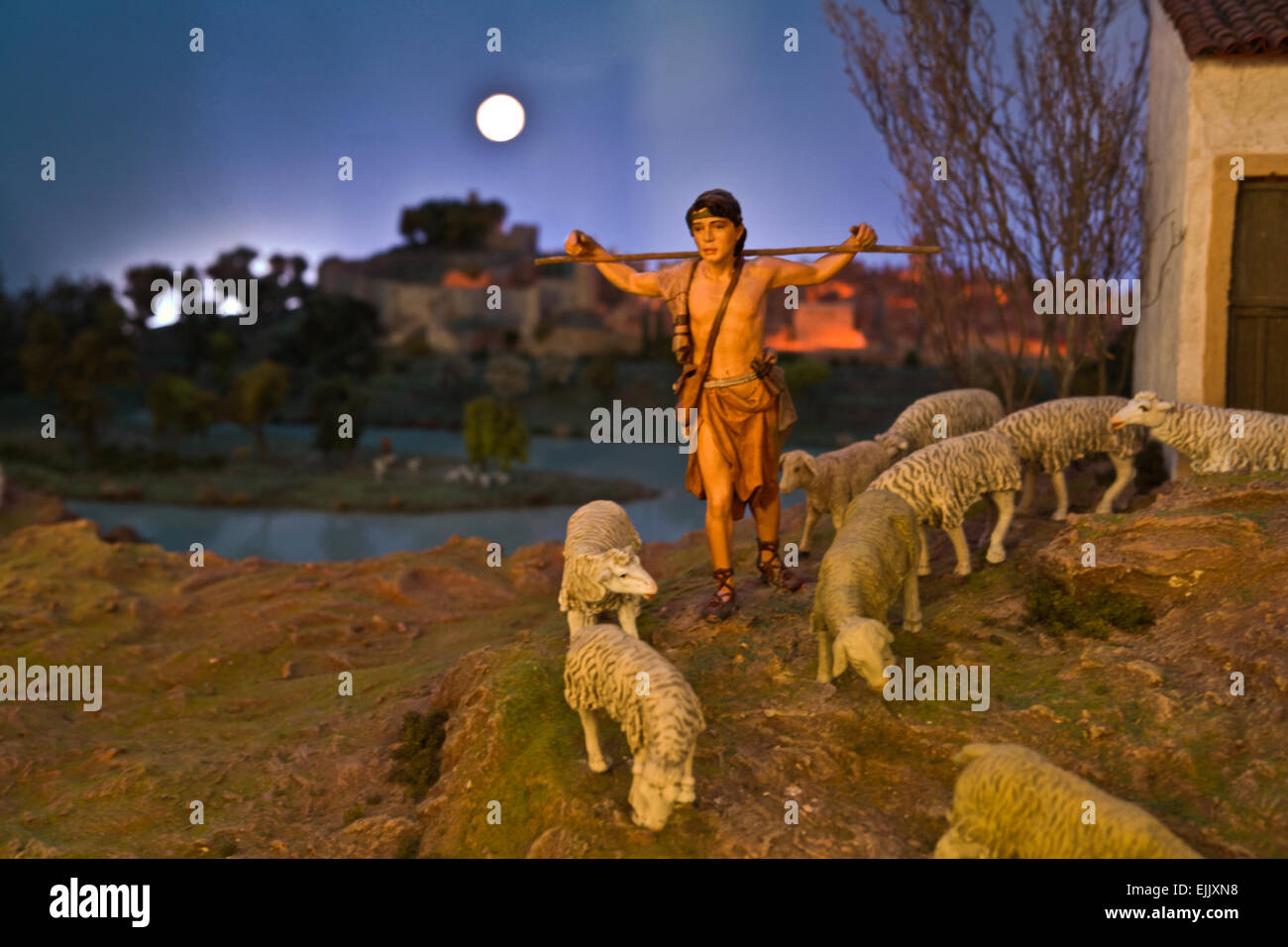 Popular spanish christmas Nativity scene, close up Stock Photo Alamy