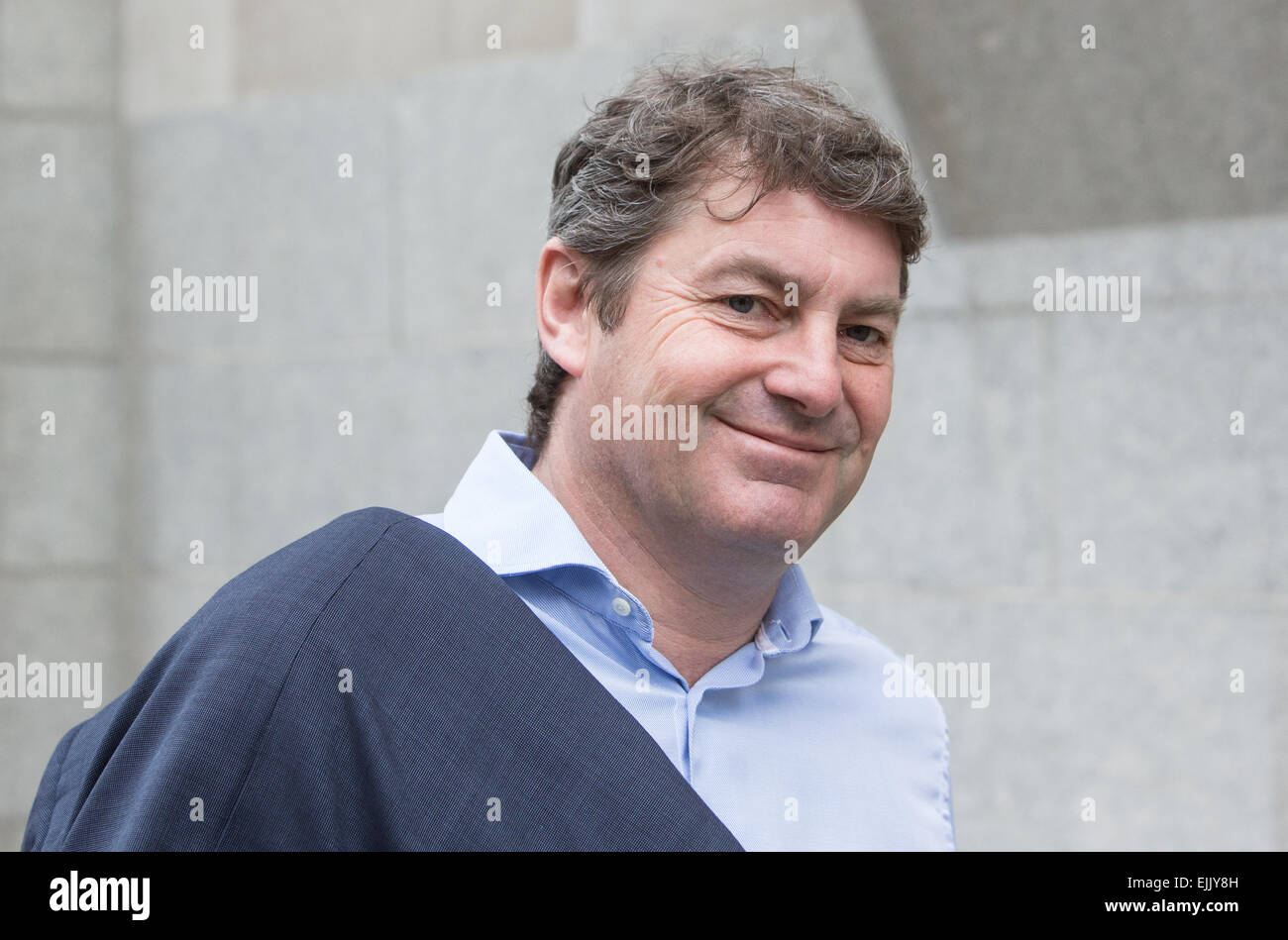 Charlie Brooks,husband of Rebekah Brooks,arrives at the Old Bailey for the phone hacking trial Stock Photo