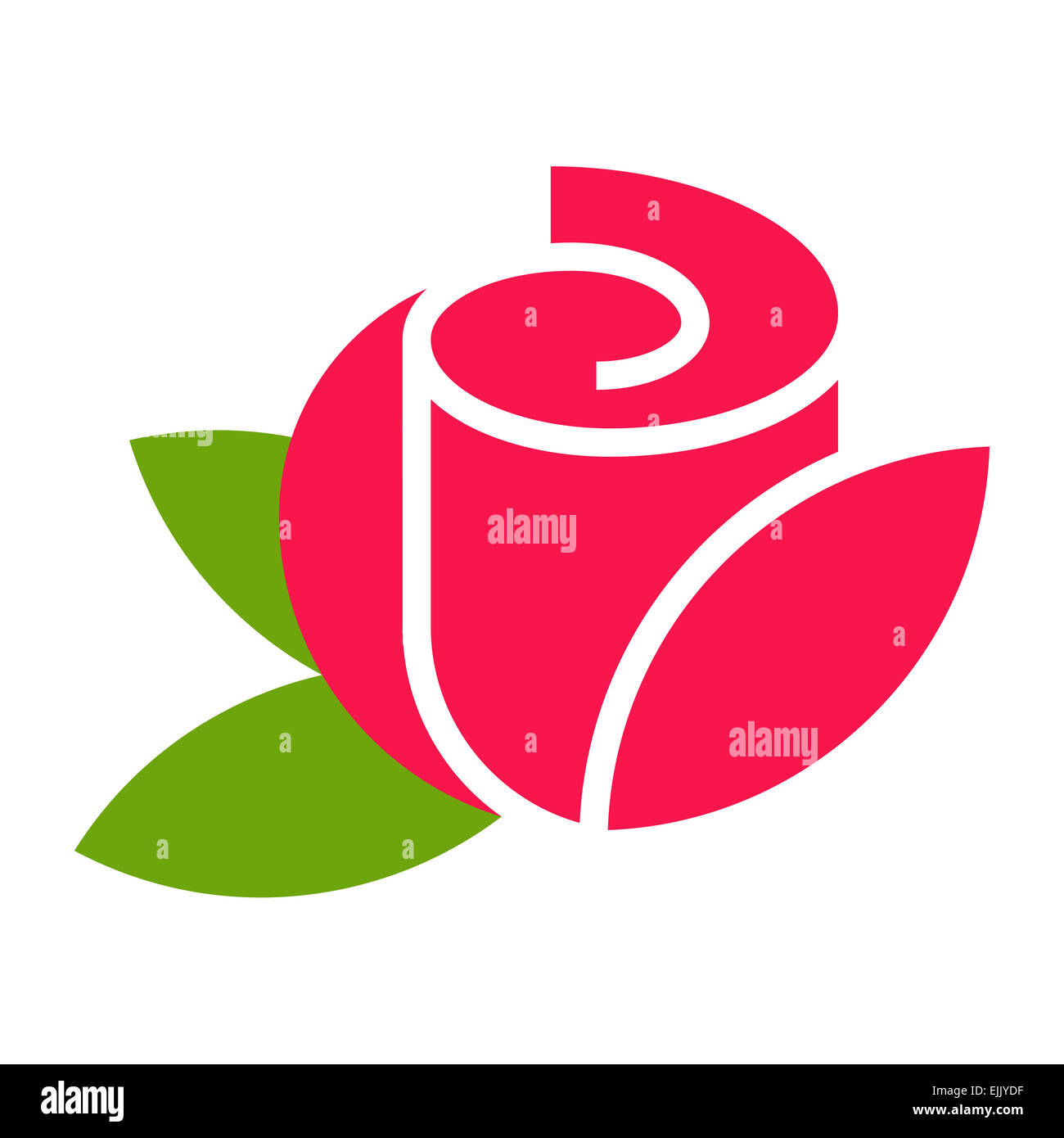 Rose - flower icon isolated on white background Stock Photo - Alamy