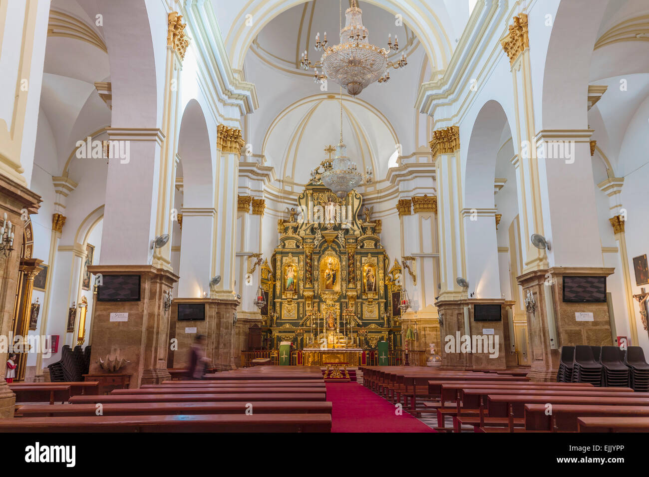 Marbella, Costa del Sol, Malaga Province, Andalusia, southern Spain. Interior of Nuestra Señora de la Encarnacion church Stock Photo