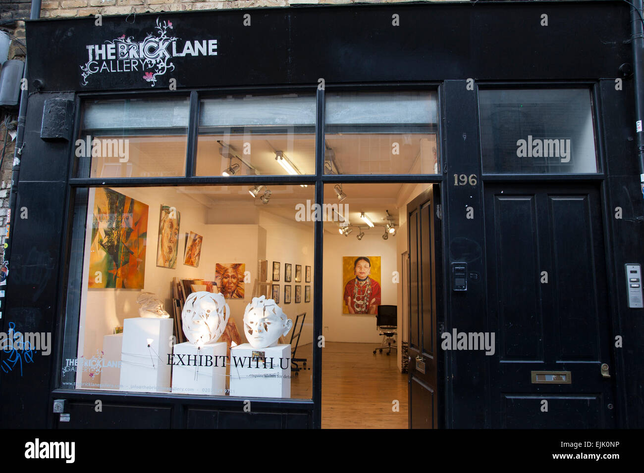 Brick Lane Art Gallery, Shoreditch, London; England; UK Stock Photo Alamy