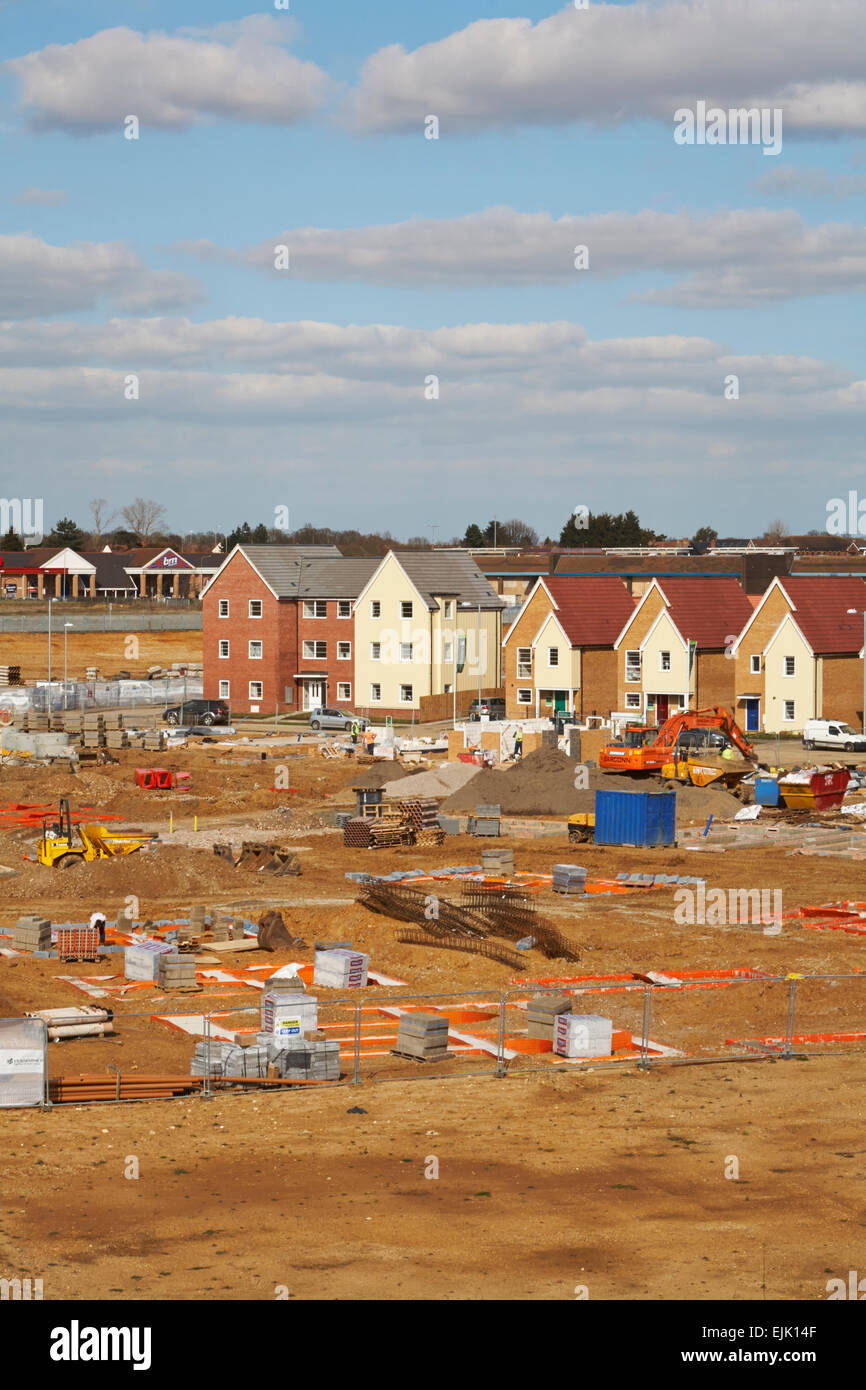 New House Building Development Nightingale Gardens Stanway Colchester Essex UK Stock Photo Alamy