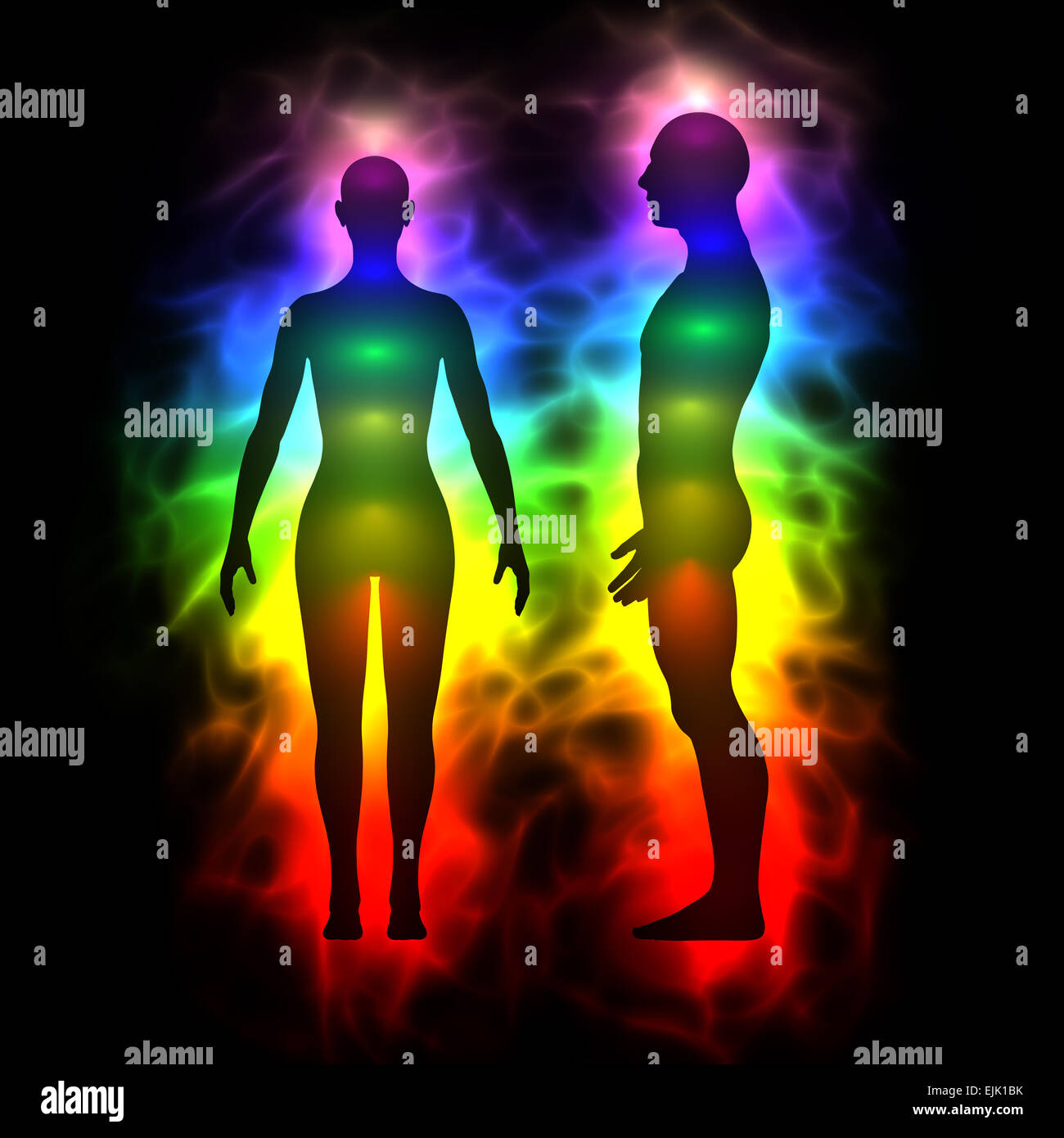 Healing energy, extrasensory perception, aura Stock Photo