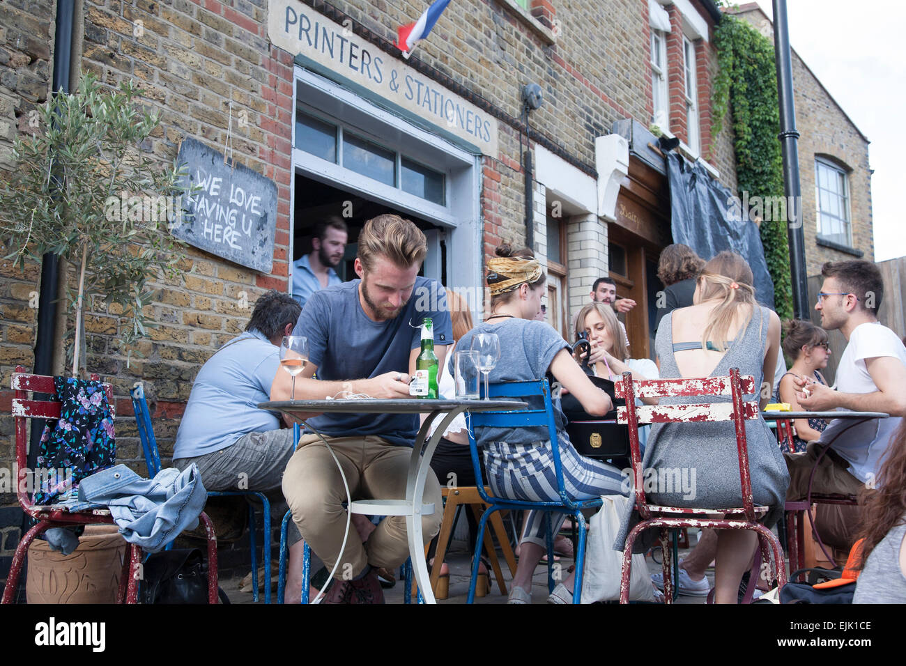 Printers and Stationers French Wine Bar, Ezra Street, Shoreditch