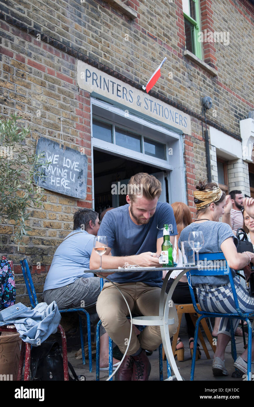 Printers and Stationers French Wine Bar, Ezra Street, Shoreditch