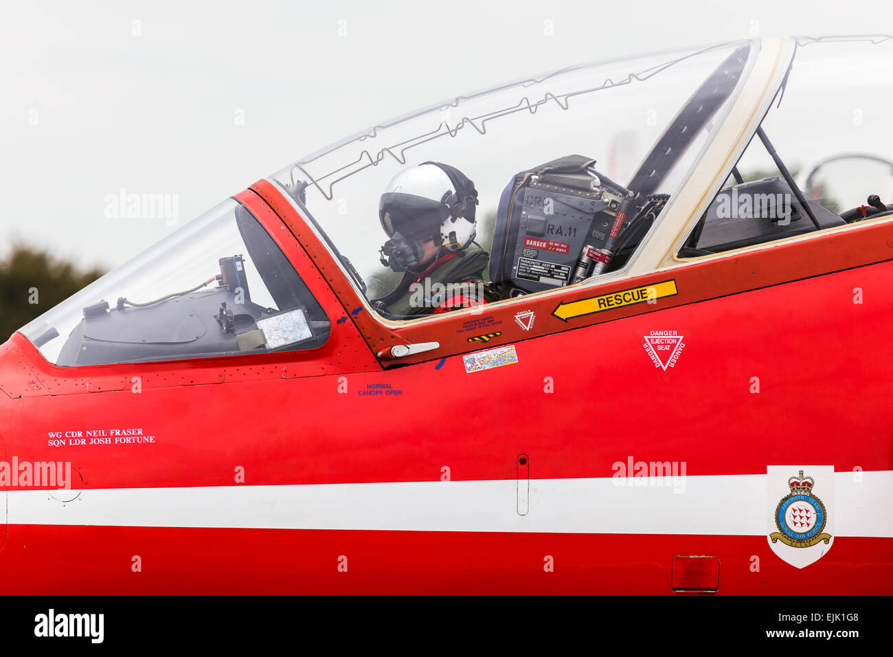 Close-up of a Red Arrow at RIAT 2014. Stock Photo