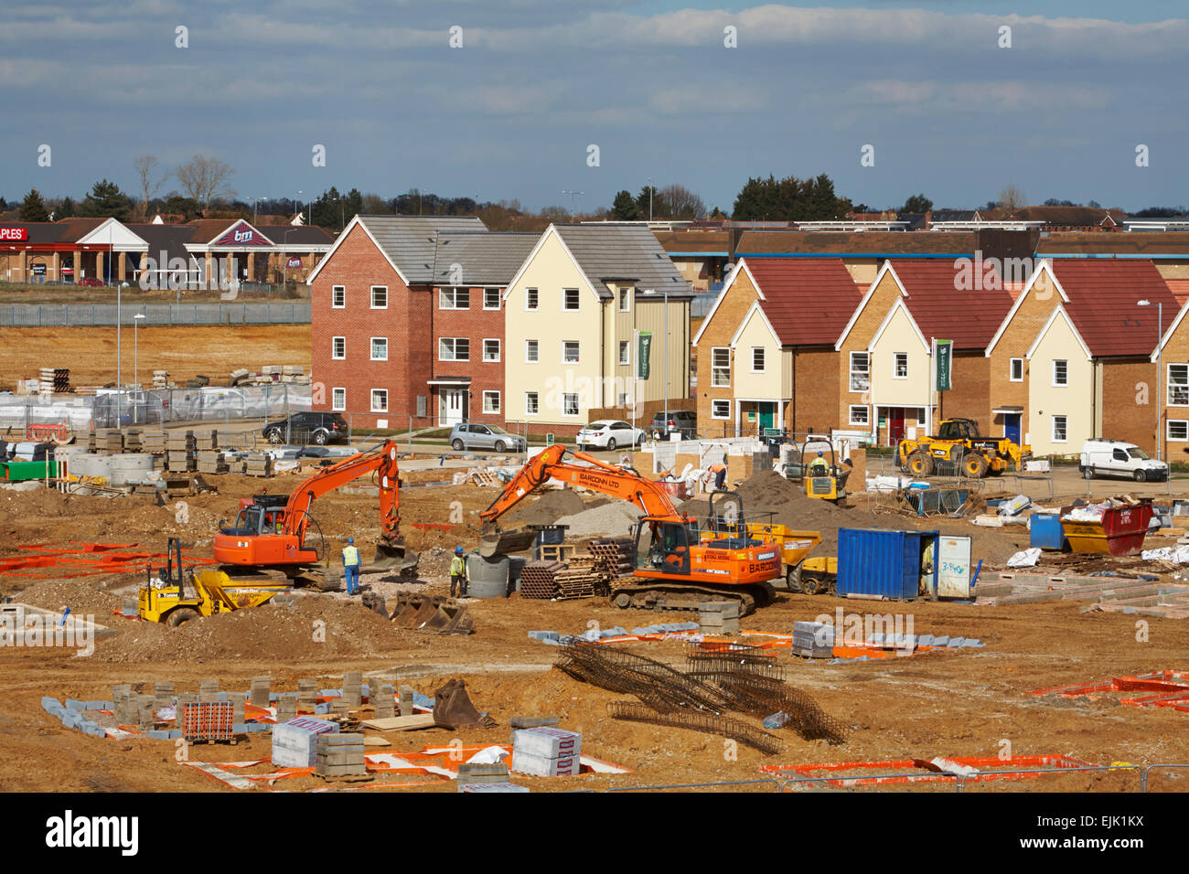 New House Building Development Nightingale Gardens Stanway Colchester Essex UK Stock Photo Alamy