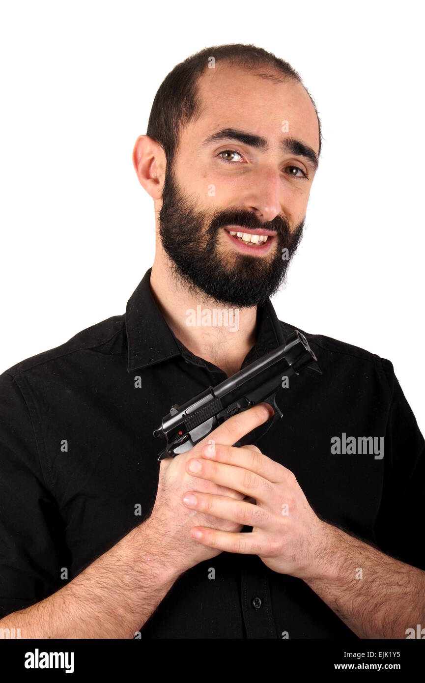 Man with gun Stock Photo Alamy