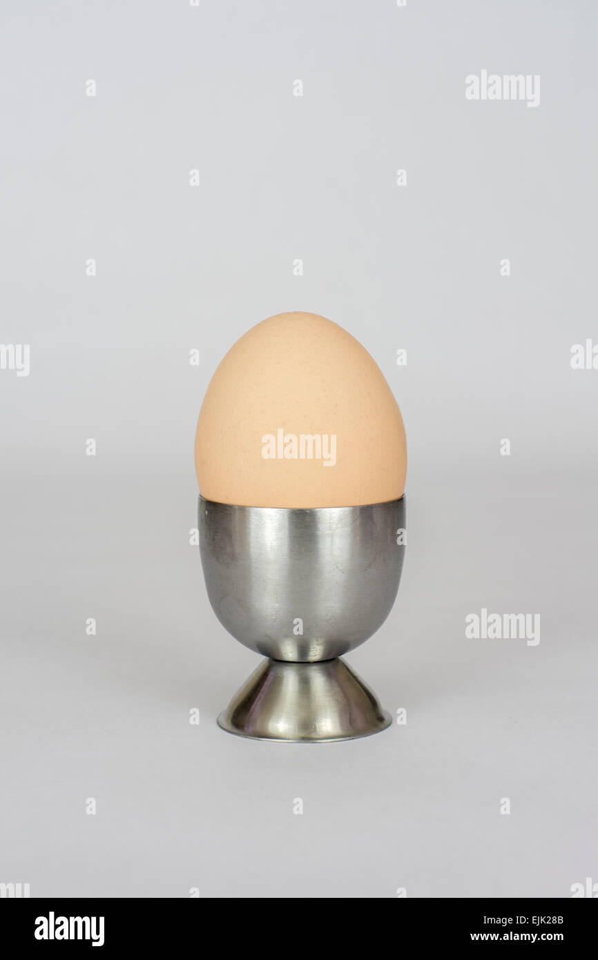 Boiled egg in a egg cup a delicious healthy breakfast Stock Photo