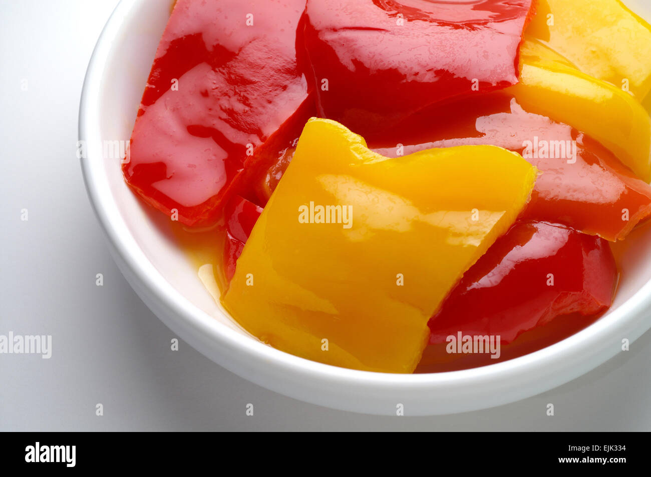 Sweet peppers on a plate  with clipping path Stock Photo