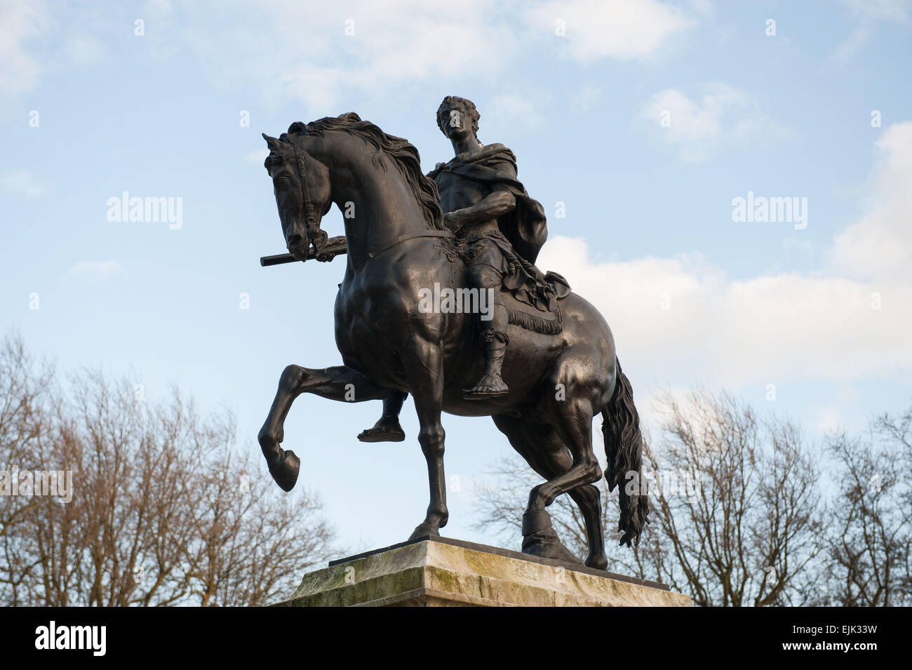 Statue of William III in Queen Square Bristol city centre Stock Photo