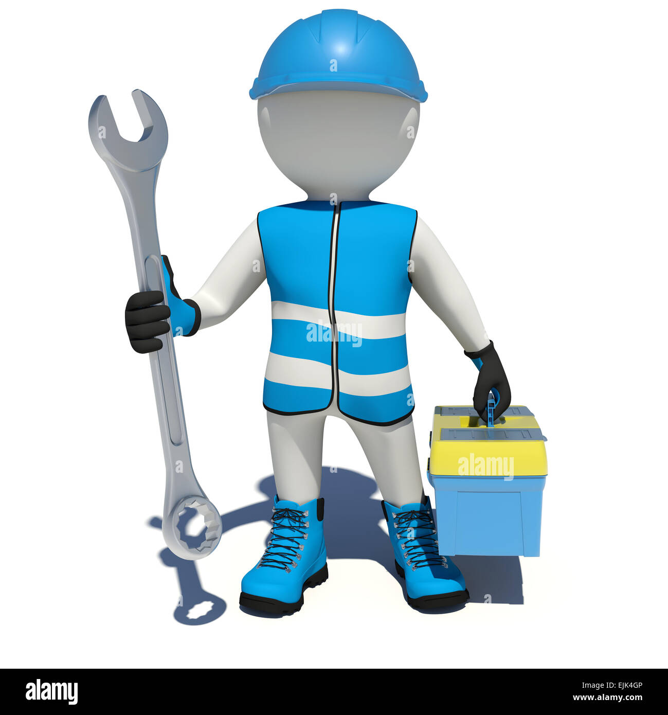 3d man wrench tool box hi-res stock photography and images - Alamy