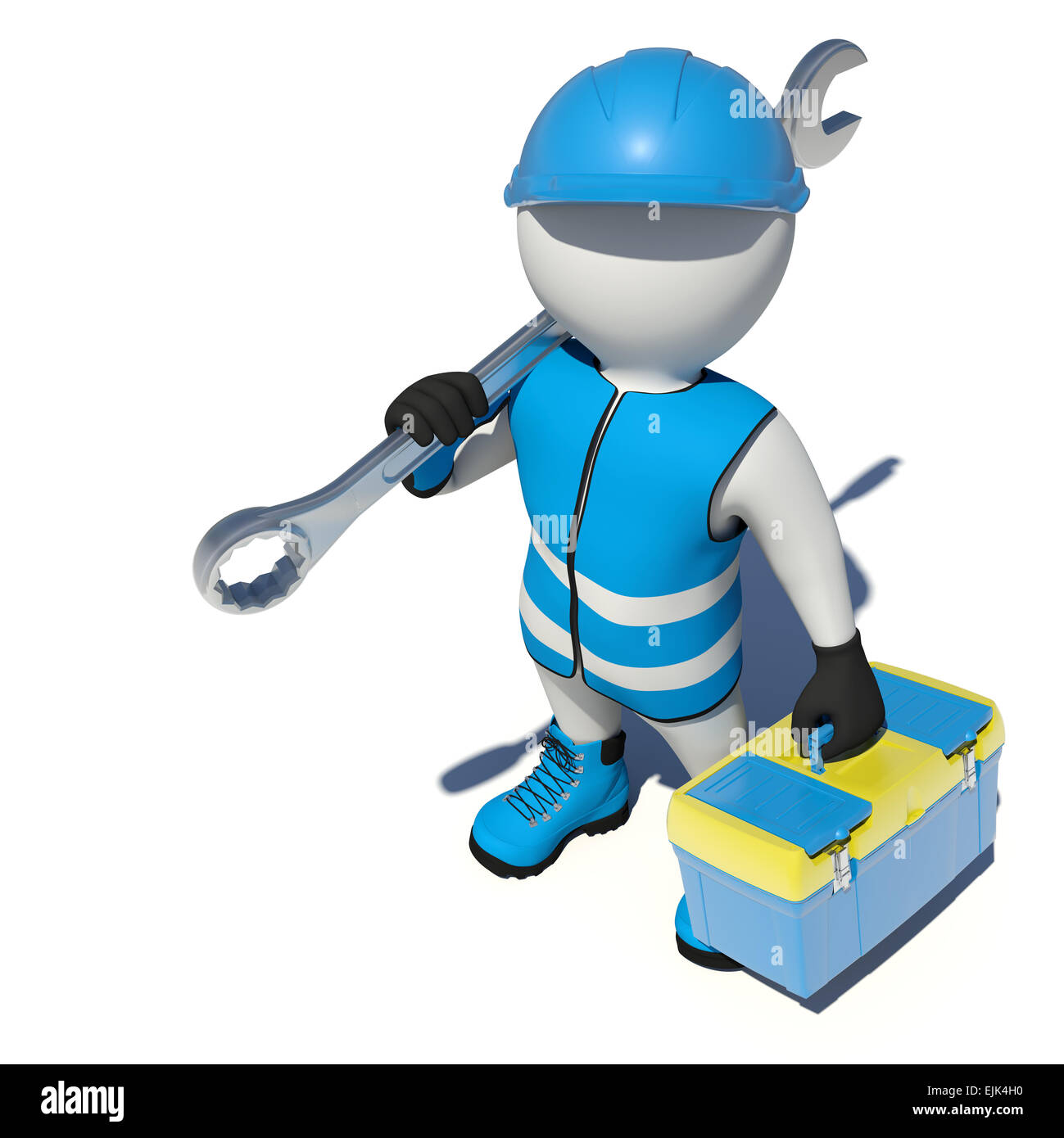 3d man wrench tool box hi-res stock photography and images - Alamy