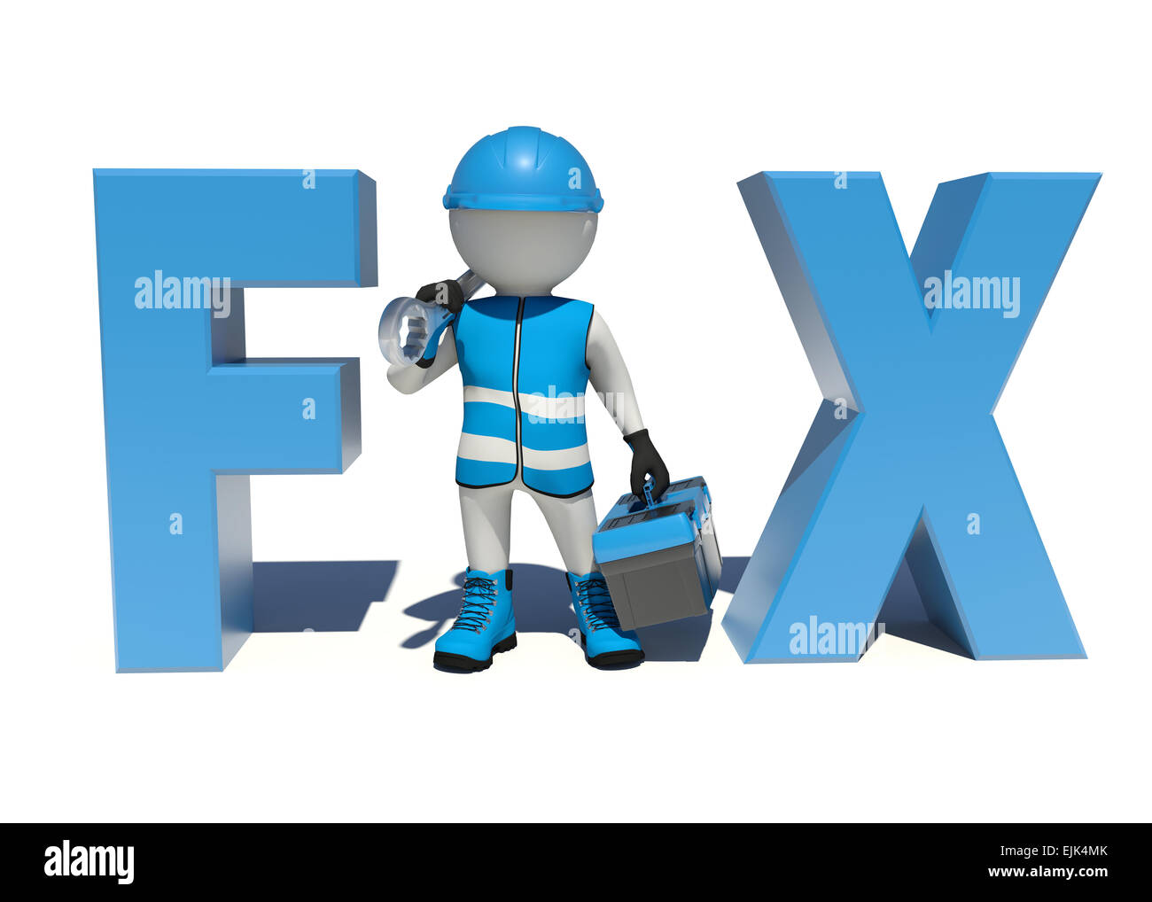 3d man wrench tool box hi-res stock photography and images - Alamy