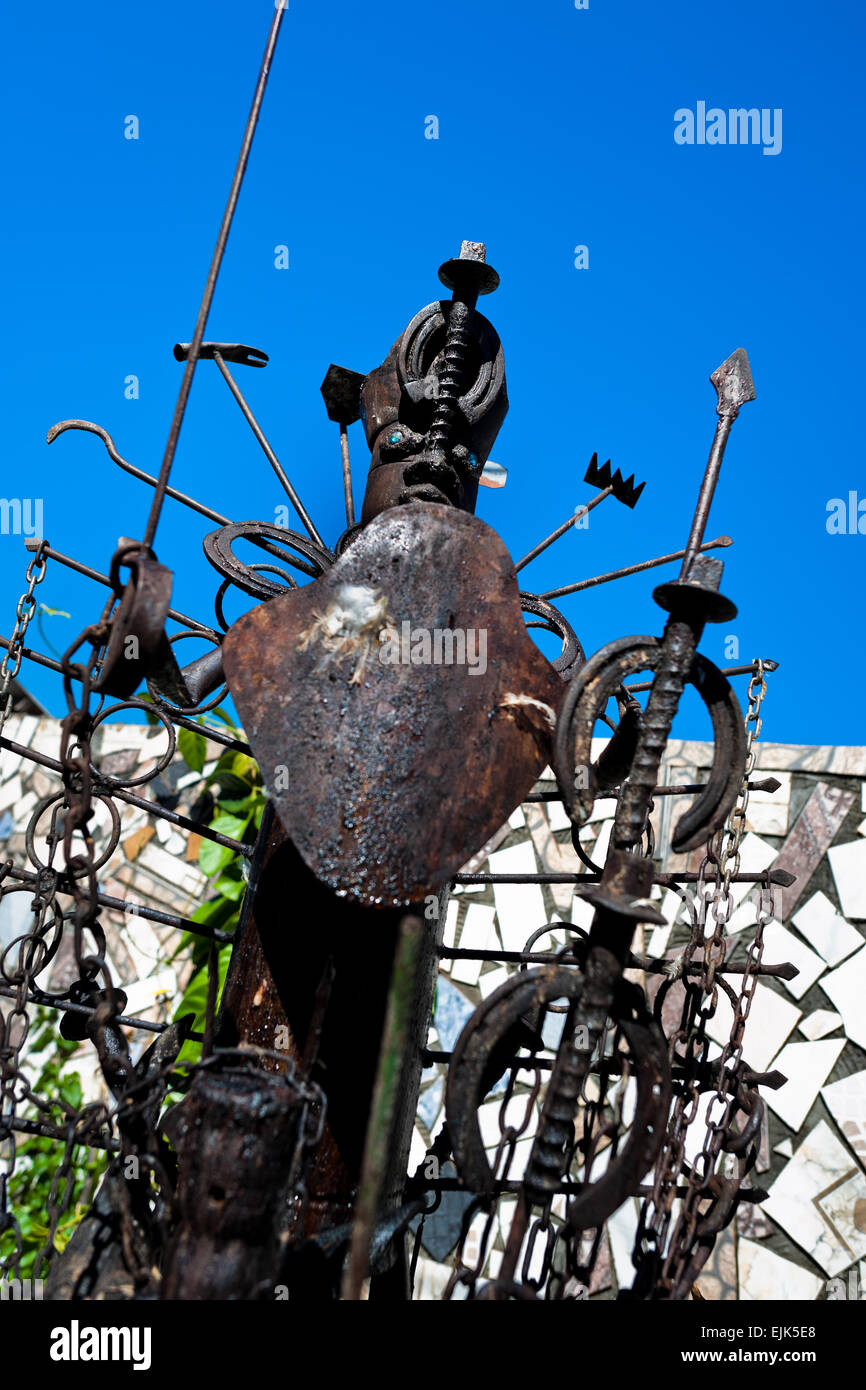 An AfroBrazilian religious statue, representing a god (orixa), is seen