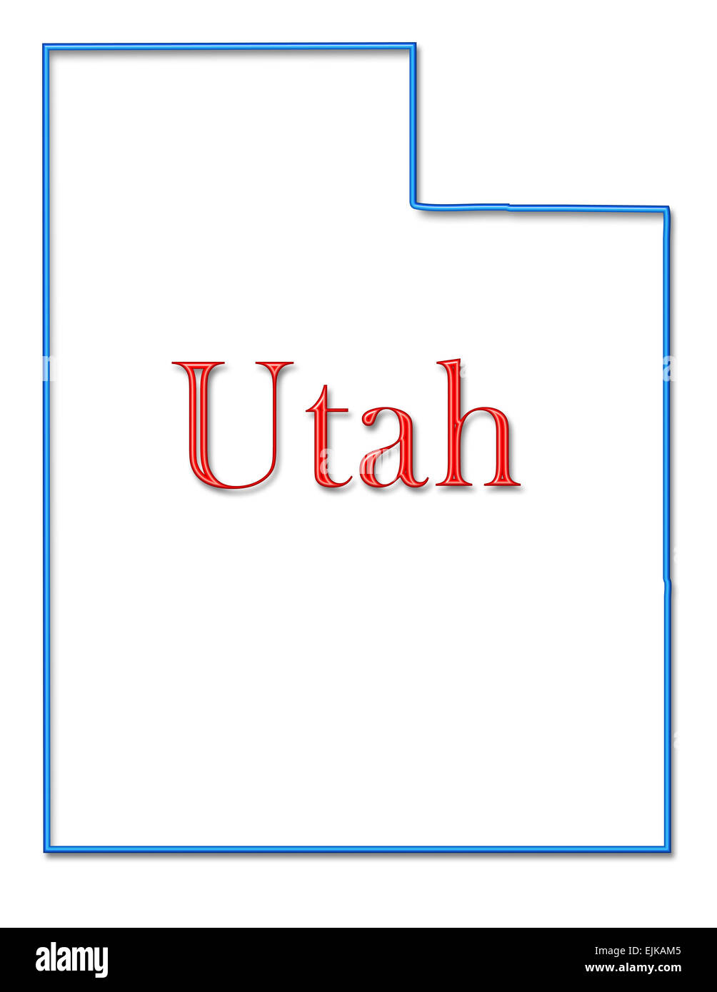 Utah map hires stock photography and images Alamy