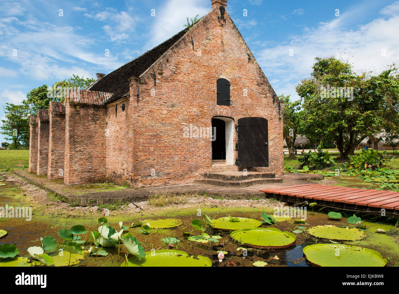 Kruithuis dating back to 1778, Fort Nieuw Amsterdam, Suriname Stock