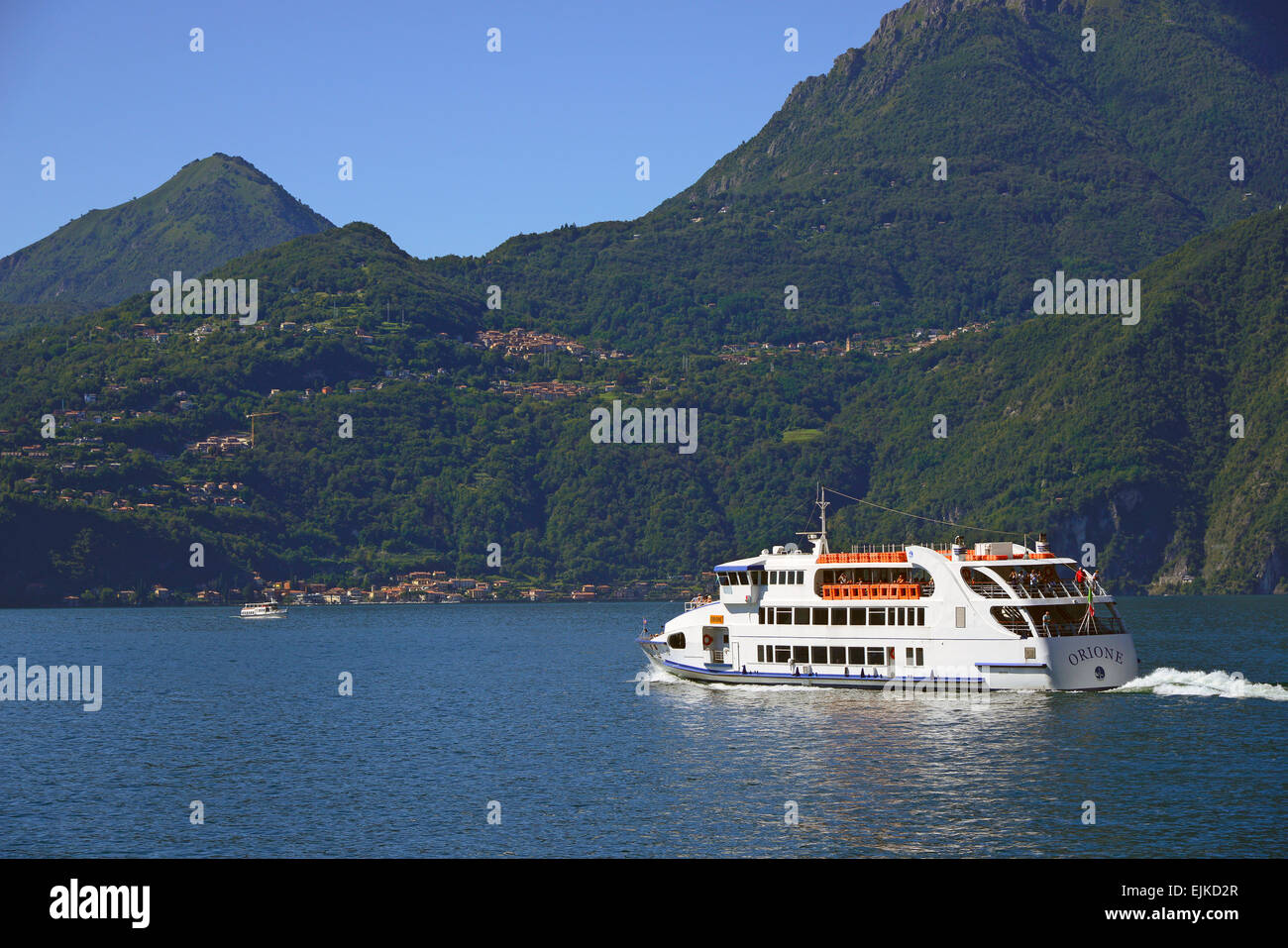 Passenger Ferry Varenna Lake Como Italy Lombardy IT EU Europe Stock