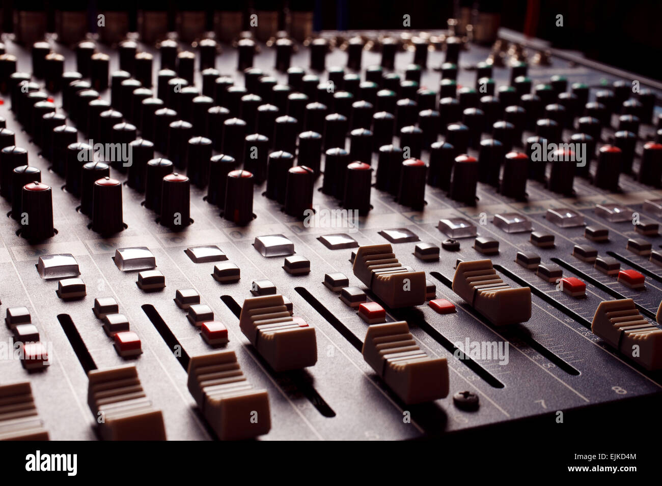 audio mixing console Stock Photo Alamy