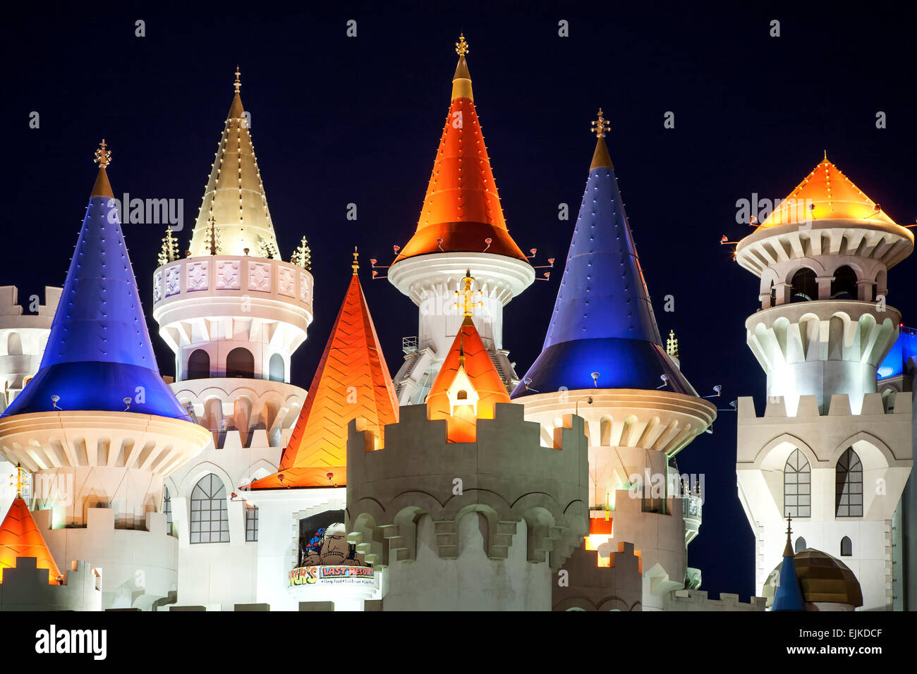 Excalibur Hotel towers, Las Vegas, Nevada USA Stock Photo