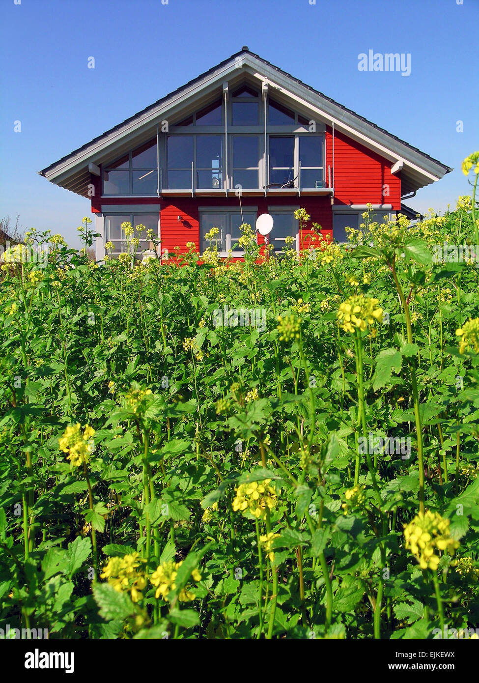 Modern ecological, energy saving house Stock Photo