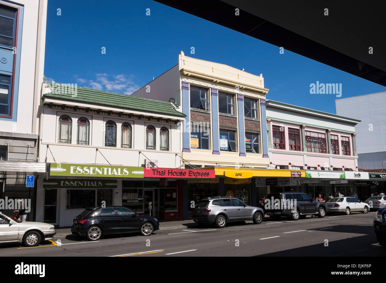 Art deco buildings on Hastings street, Napier, New Zealand. Stock Photo